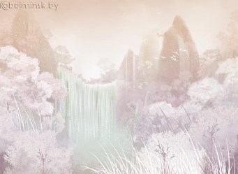 Фотообои De-Art Водопад фреска